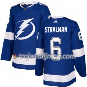 Tampa Bay Lightning tröja Anton Stralman 6 Adidas 2017-2018 Blå Authentic - NHL Tröjor Herr